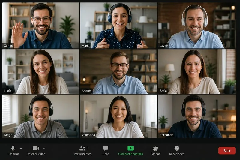 Clase virtual de inglés de negocios